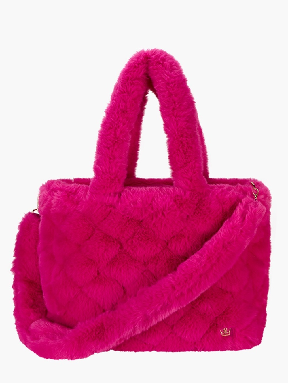 Oliver Thomas Faux Fur Fluffy Tote Bag And Zipper Bag OTB1038